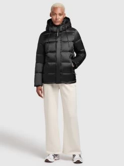 Khujo Winterjassen Winterjas Evona Dames Zwart -Khujo 0653a08147568279693716c3743f4fd3