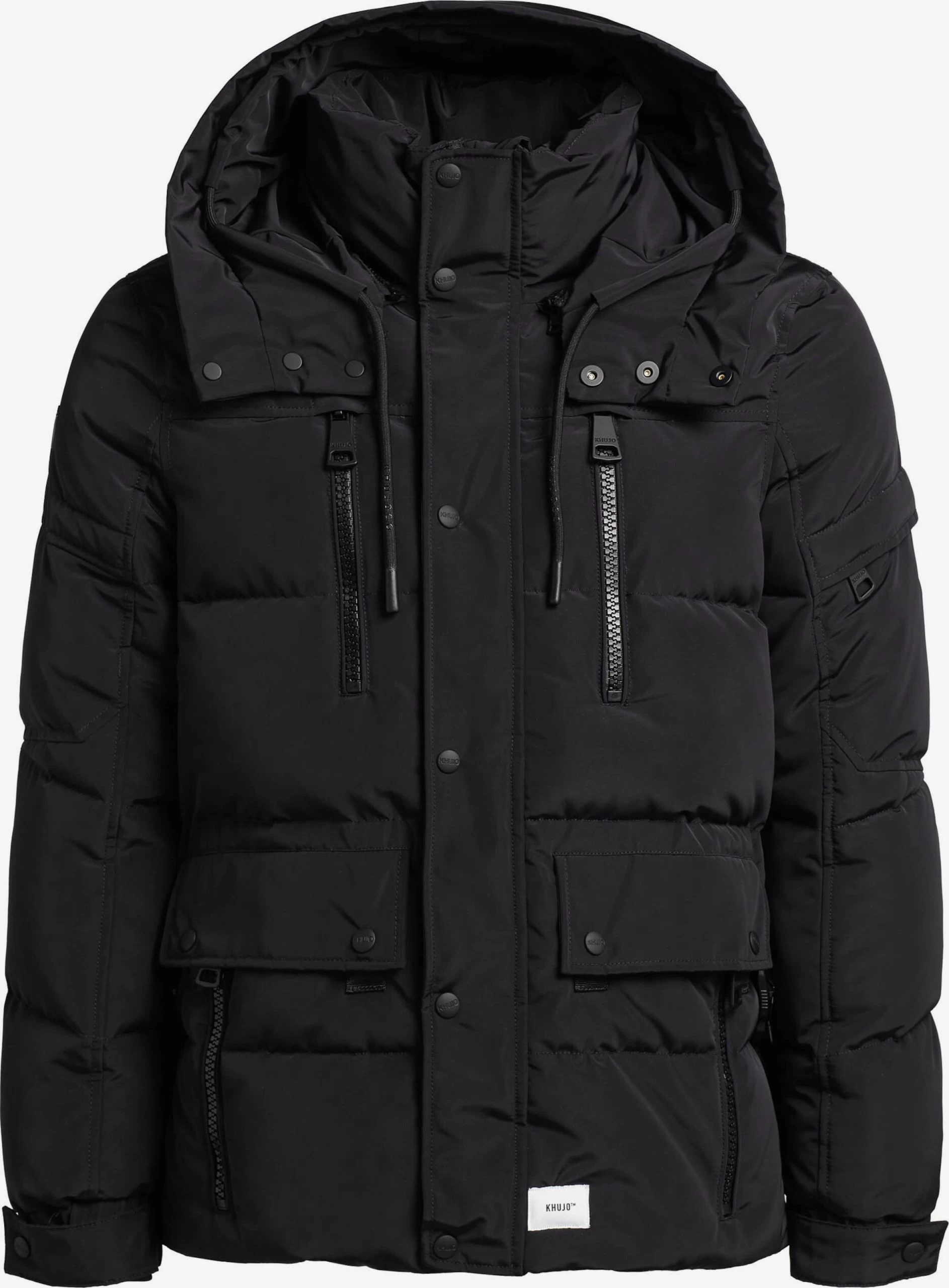 Khujo Winterjassen Winterjas Shinzo Heren Zwart