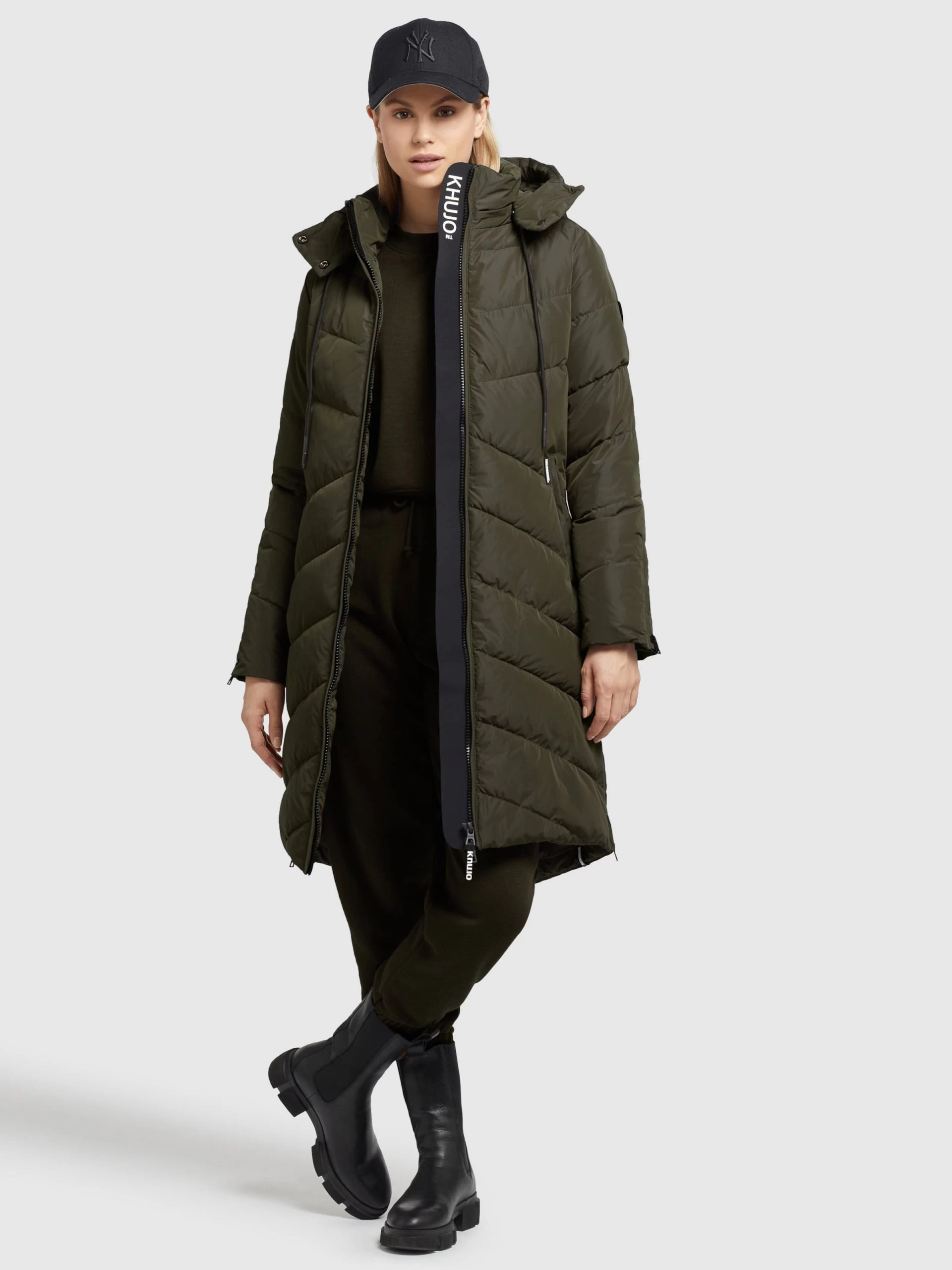 Khujo Wintermantels Wintermantel Huba Dames Donkergroen 5 Khujo Wintermantels Wintermantel Huba Dames Donkergroen - Afbeelding 3