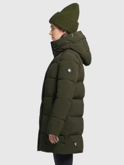 Khujo Korte Mantels Wintermantel Wente Dames Kaki -Khujo 146de751db3ba2f5b6d87c8275b21456