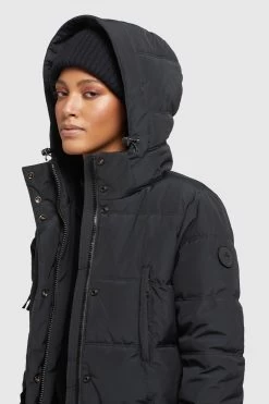 Khujo Wintermantels Wintermantel Kleo Dames Zwart -Khujo 1b313ef43bc2d976dcc34150f489446c