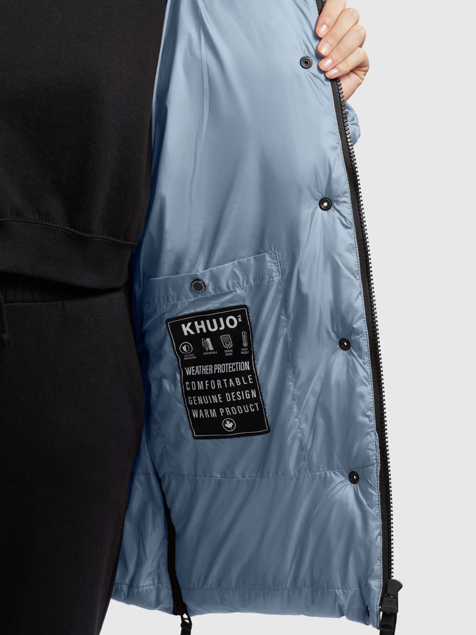 Khujo Winterjassen Winterjas Franee Dames Lichtblauw 10 Khujo Winterjassen Winterjas Franee Dames Lichtblauw - Afbeelding 8