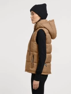 Khujo Bodywarmers Bodywarmer Eden Dames Lichtbruin -Khujo 28d75dd54630500d5800cedf560a08ca