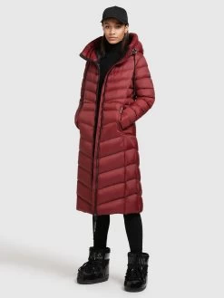 Khujo Winterjassen Winterjas Ingram Shine Dames Donkerrood -Khujo 28e1ec14cccf2a5f96cbe84f9090e0e0