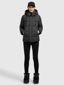 Khujo Winterjassen Winterjas Evona Dames Zwart -Khujo 2ccf4be62b93a4261814d43394a69739