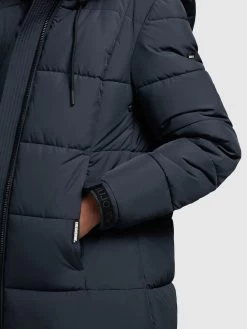 Khujo Wintermantels Wintermantel Deria Dames Donkerblauw -Khujo 2f19ed01b445d0c692fff6fb23217f28