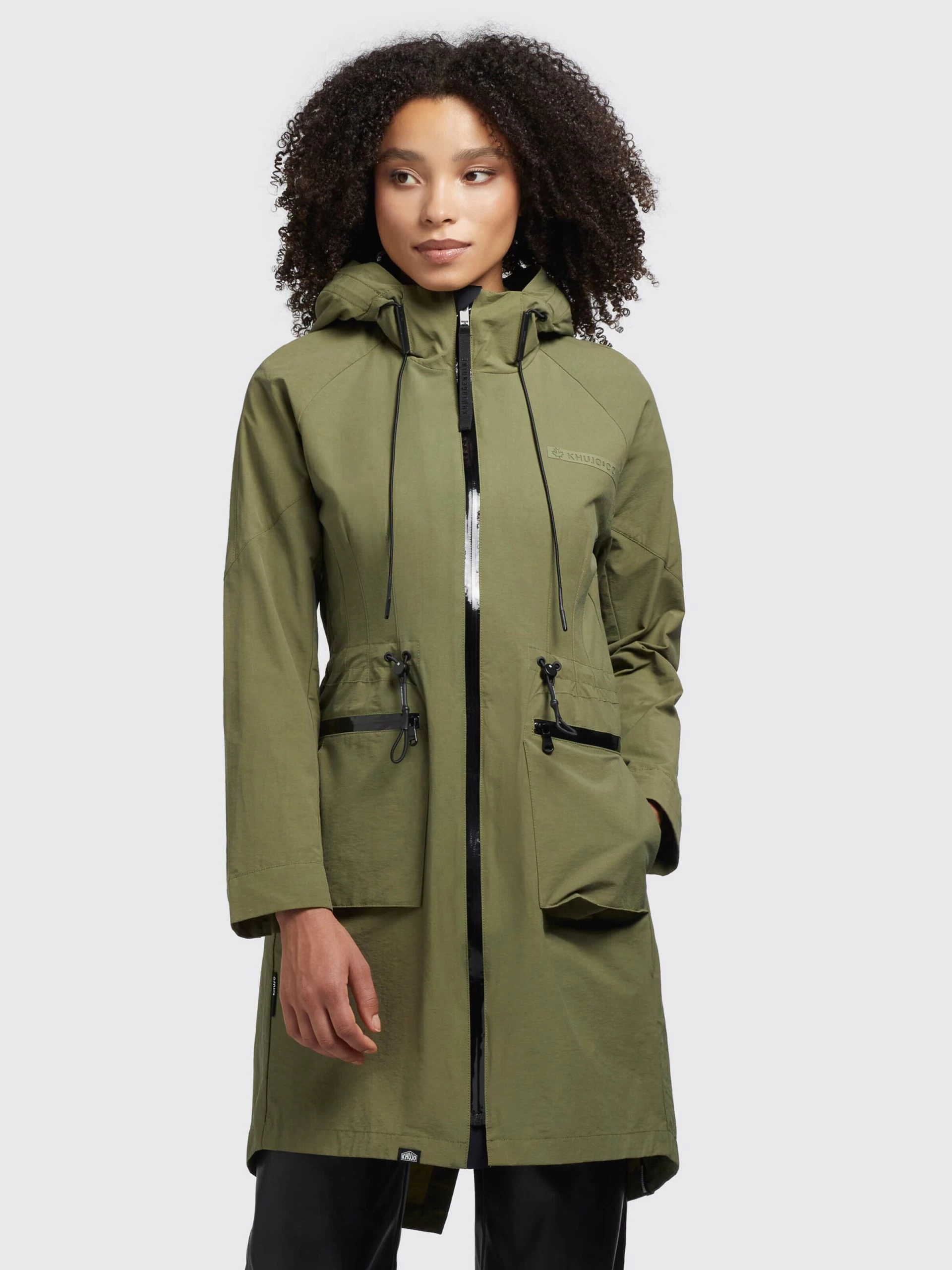 Khujo Parkas Tussenparka Dames Olijfgroen 4 Khujo Parkas Tussenparka Dames Olijfgroen - Afbeelding 2