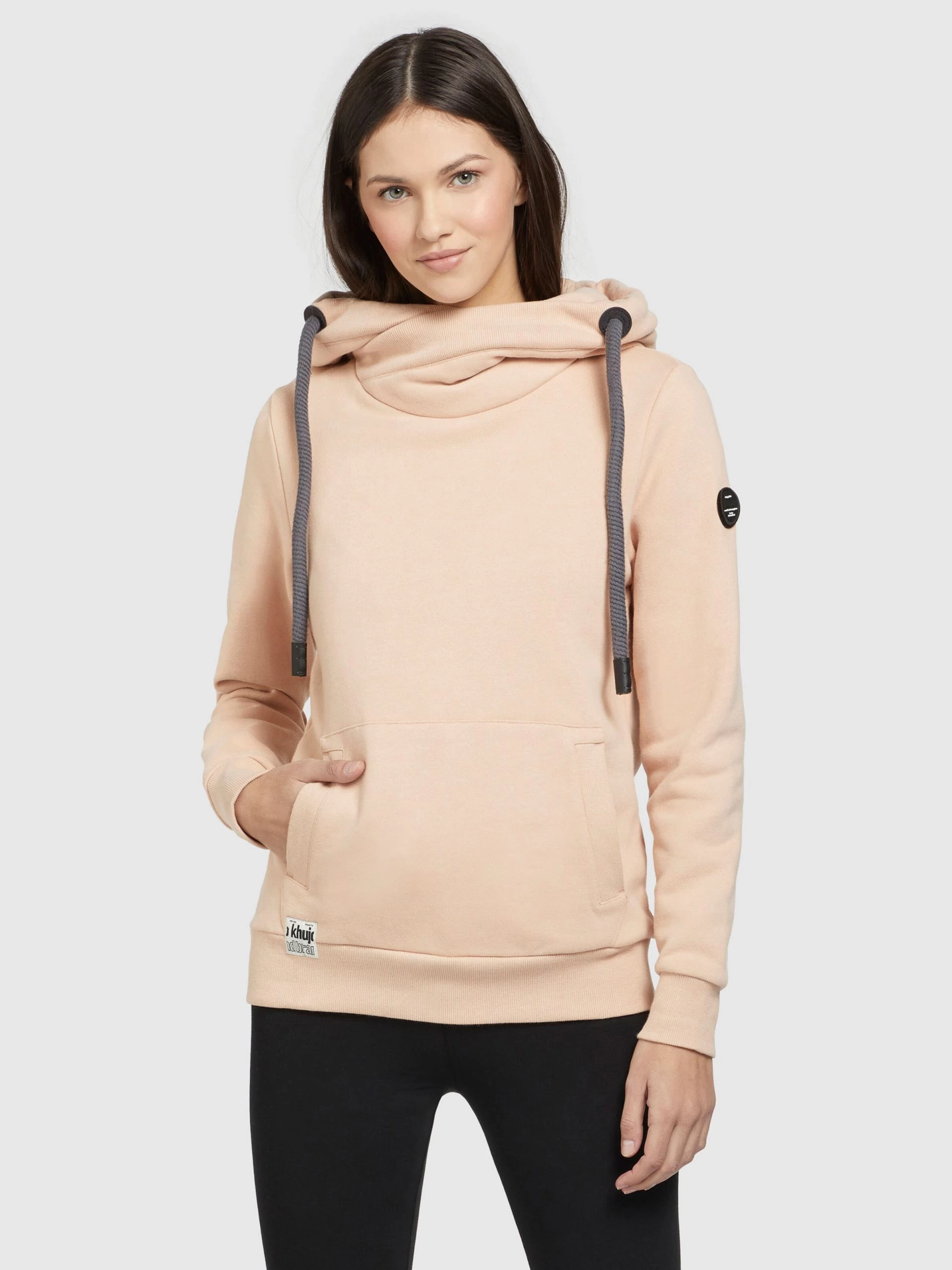 Khujo Hoodies Sweatshirt Rhabea Dames Abrikoos 4 Khujo Hoodies Sweatshirt Rhabea Dames Abrikoos - Afbeelding 2