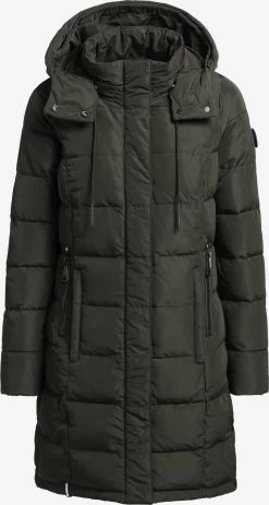 Khujo Korte Mantels Wintermantel Cups Dames Donkergroen