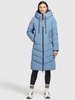 Khujo Wintermantels Wintermantel Ayleena Dames Lichtblauw -Khujo 42bdcac3940156ad6170ce26777d48a3