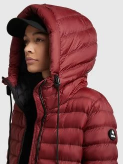 Khujo Winterjassen Winterjas Lona Shine Dames Roestrood -Khujo 445da76d28b2972654753bbcae6a8c7e
