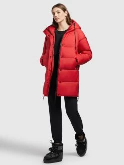 Khujo Winterjassen Winterjas Franee Dames Rood -Khujo 47300921af6e7ca6dca5516708909cc0