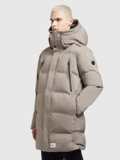 Khujo Winterjassen Winterjas Clide Heren Taupe -Khujo 4f0011ffa9f53b94a012575b8d9746bb