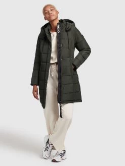 Khujo Korte Mantels Wintermantel Cups Dames Donkergroen -Khujo 56432a2d764a3a20b8c475c96a8fdd45