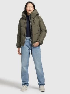 Khujo Winterjassen Winterjas Esila Dames Kaki -Khujo 5bff01d3346dbc20c68791d5178d178a