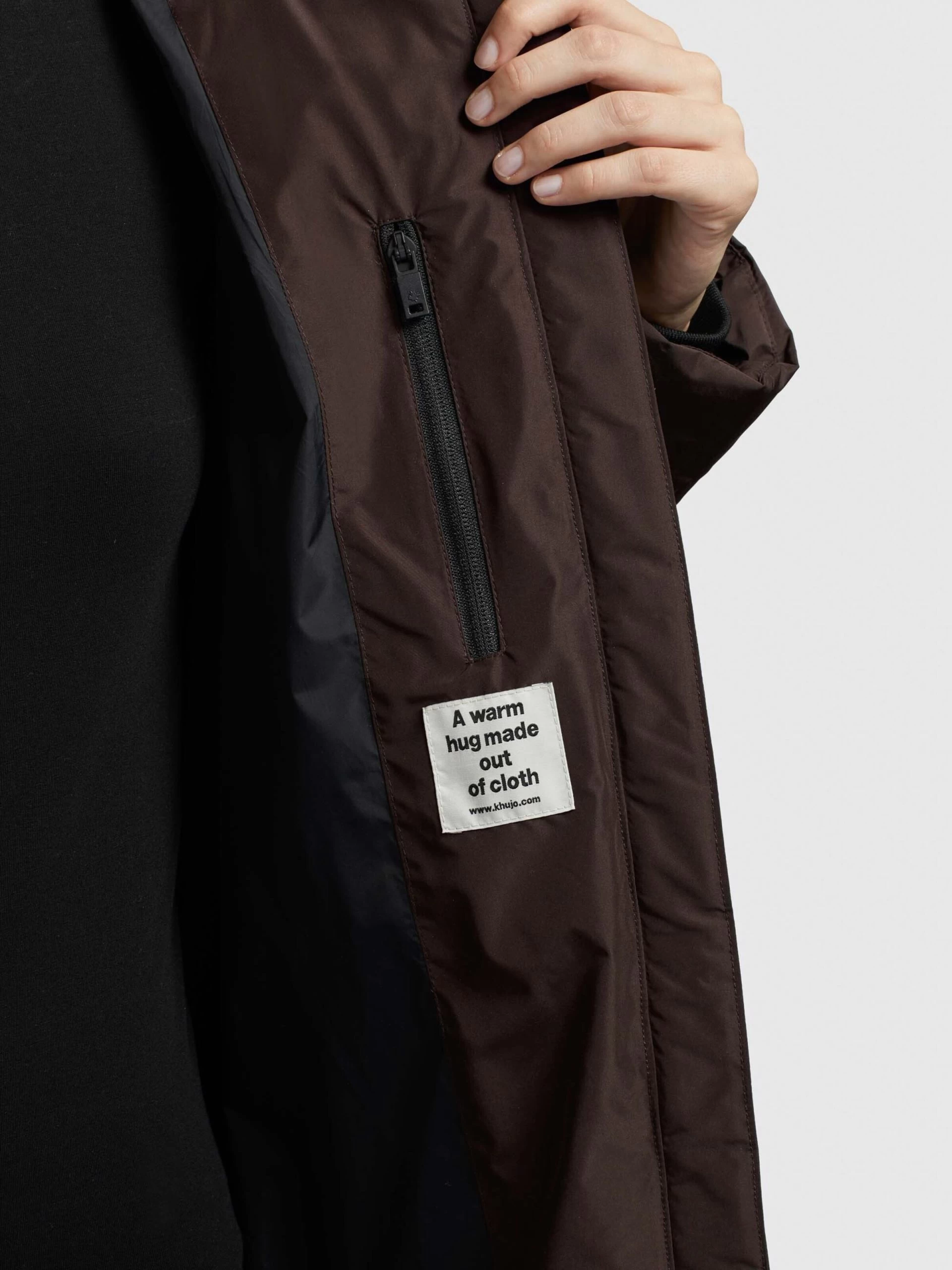 Khujo Wintermantels Wintermantel SOULANI2 Dames Donkerbruin 4 Khujo Wintermantels Wintermantel SOULANI2 Dames Donkerbruin - Afbeelding 2