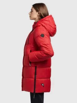 Khujo Winterjassen Winterjas Franee Dames Rood -Khujo 67516f6de3b94584bc6fb53830386e2b
