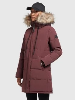 Khujo Wintermantels Wintermantel Cloren Dames Donkerrood -Khujo 6e8df25f2bfeef874ef8d8cdb13515e1