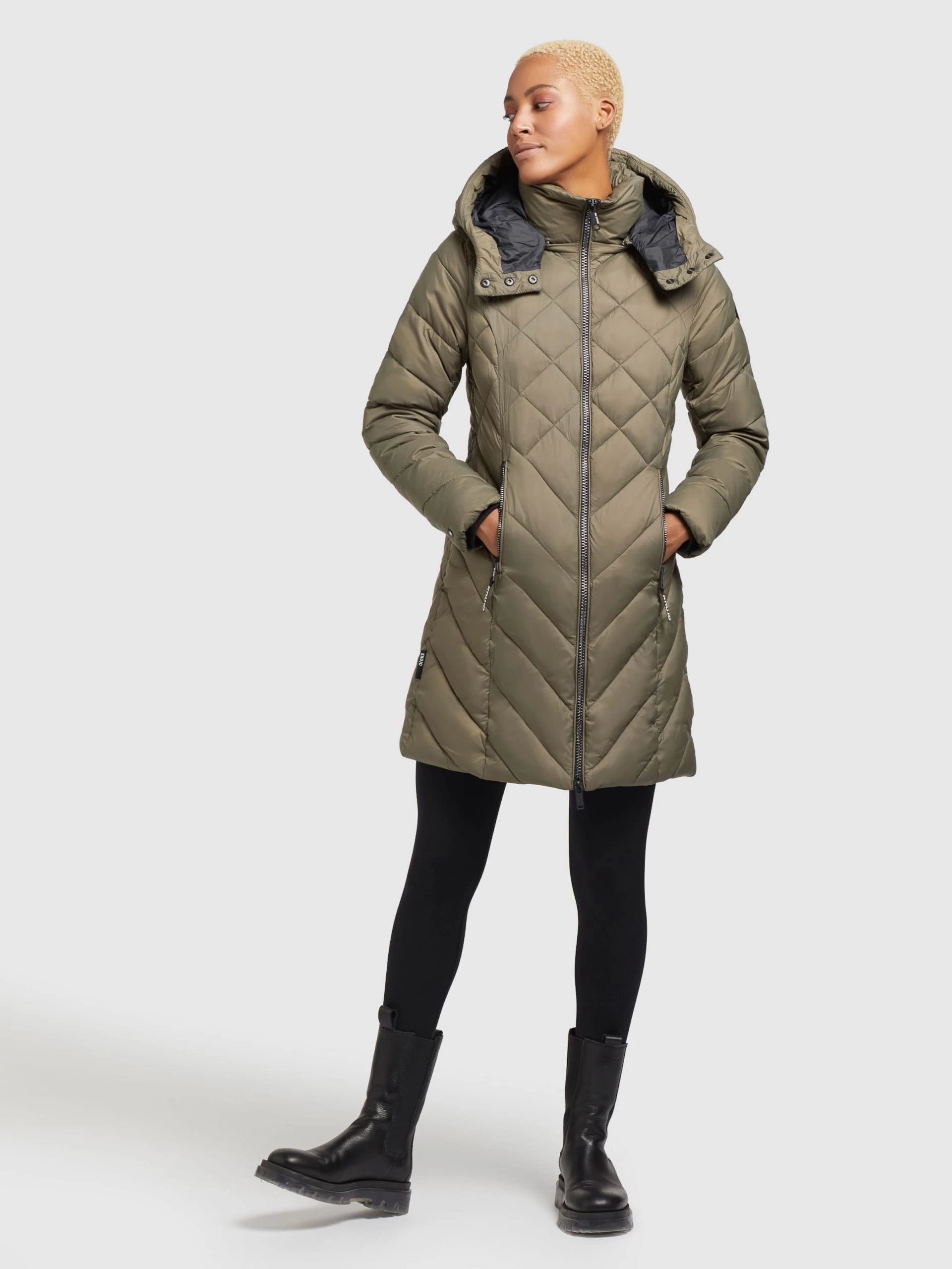 Khujo Tussenmantels Tussenmantel Aneth Dames Kaki 5 Khujo Tussenmantels Tussenmantel Aneth Dames Kaki - Afbeelding 3