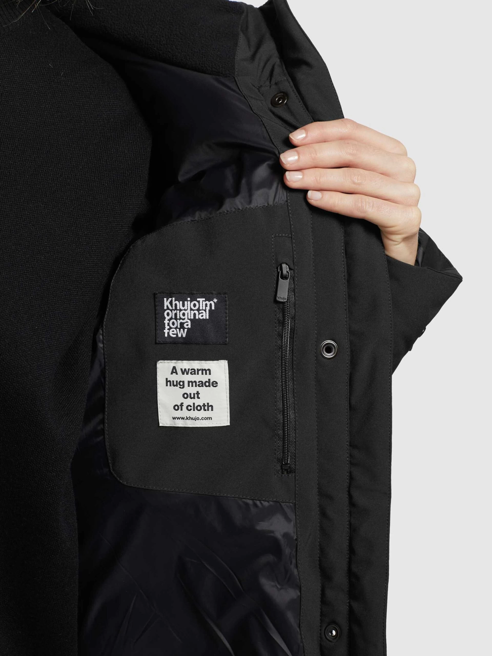 Khujo Wintermantels Wintermantel Dakota Dames Zwart 10 Khujo Wintermantels Wintermantel Dakota Dames Zwart - Afbeelding 8