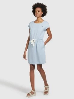 Khujo Zomerjurken Zomerjurk HEDIYE Dames Blauw -Khujo 84a11f333c4ce57c6cc3bc0ce3e4a688