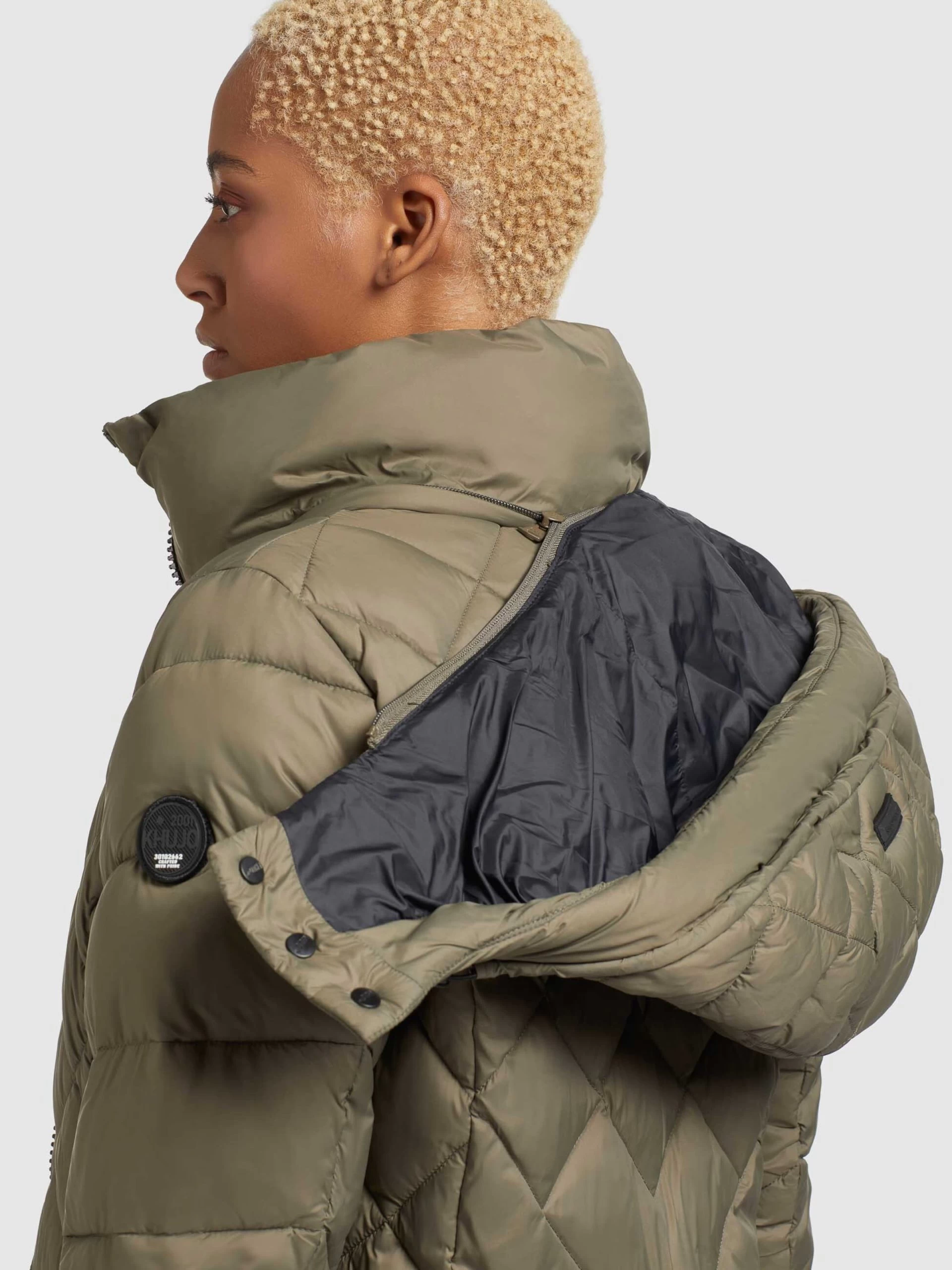 Khujo Tussenmantels Tussenmantel Aneth Dames Kaki 10 Khujo Tussenmantels Tussenmantel Aneth Dames Kaki - Afbeelding 8