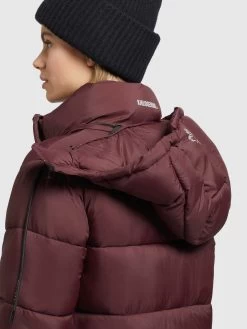 Khujo Wintermantels Wintermantel Julina Dames Donkerrood -Khujo 9041ee2d7f0755796370a6b4924c4512