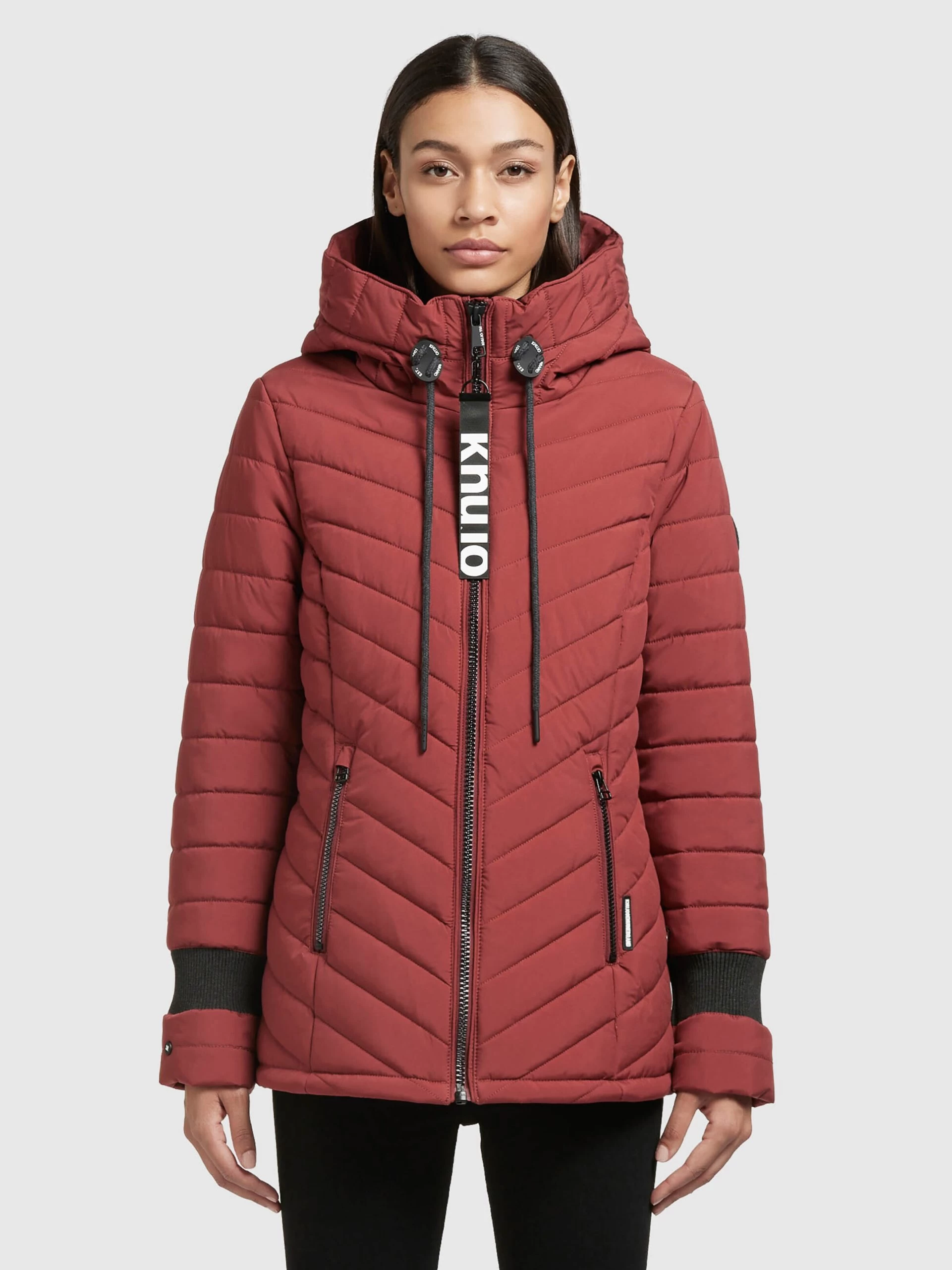 Khujo Winterjassen Winterjas Patt Dames Roestrood 4 Khujo Winterjassen Winterjas Patt Dames Roestrood - Afbeelding 2