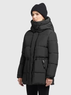 Khujo Winterjassen Winterjas Leviani Dames Zwart -Khujo aa8452ed55ff64a63103fddaca720e24
