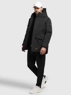 Khujo Winterjassen Winterjas Bates Heren Zwart -Khujo befe86f6e1bcf54a49387e046a2d8a9e
