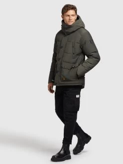 Khujo Winterjassen Winterjas Primero Heren Kaki -Khujo c24598595c1186951c11d1b13c2761f3