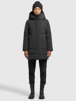 Khujo Korte Mantels Wintermantel Floyt Dames Zwart -Khujo c417875a20caf46f4bab215cf26ccb29