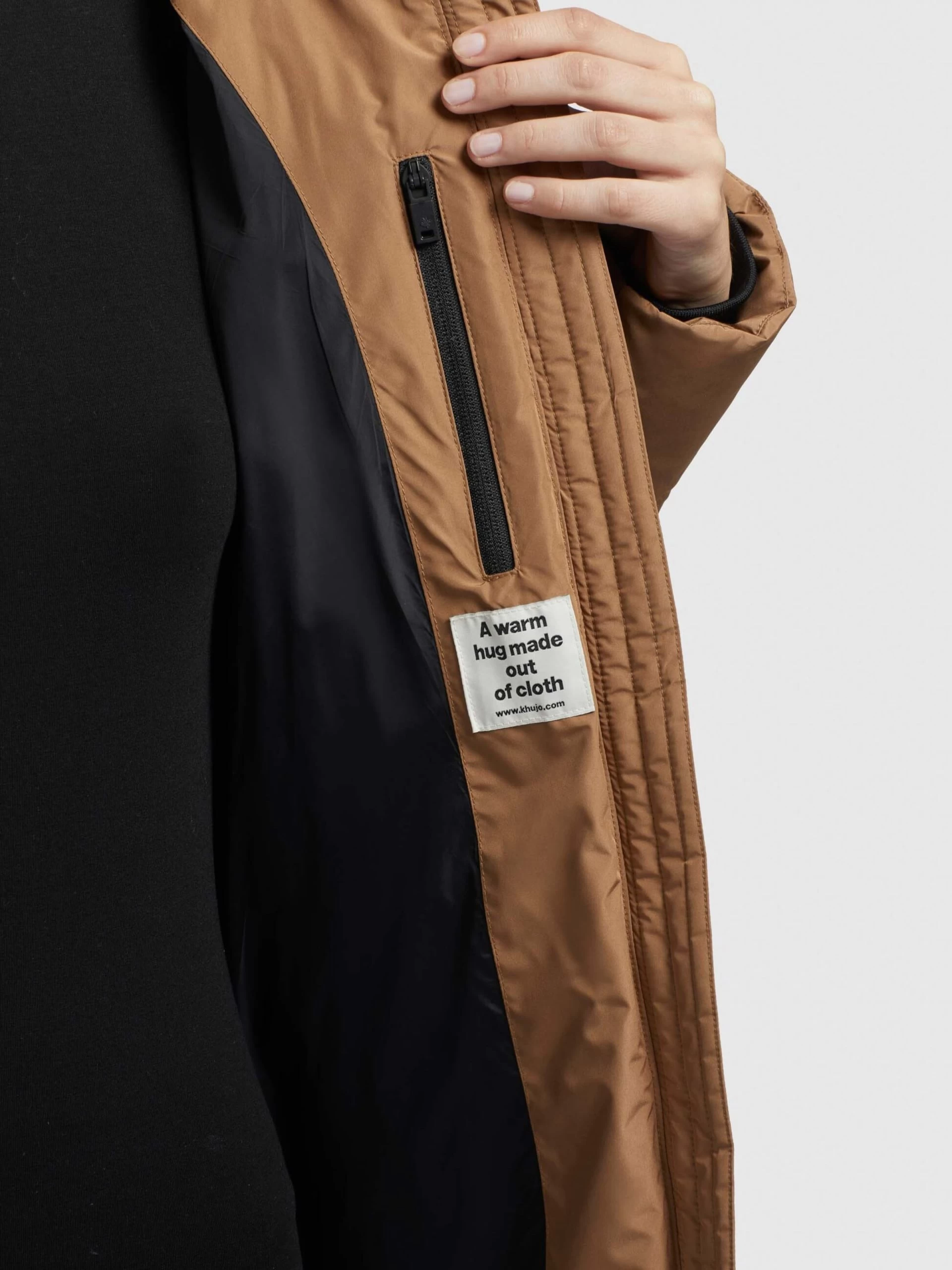 Khujo Wintermantels Wintermantel JILIAS3 Dames Lichtbruin 4 Khujo Wintermantels Wintermantel JILIAS3 Dames Lichtbruin - Afbeelding 2