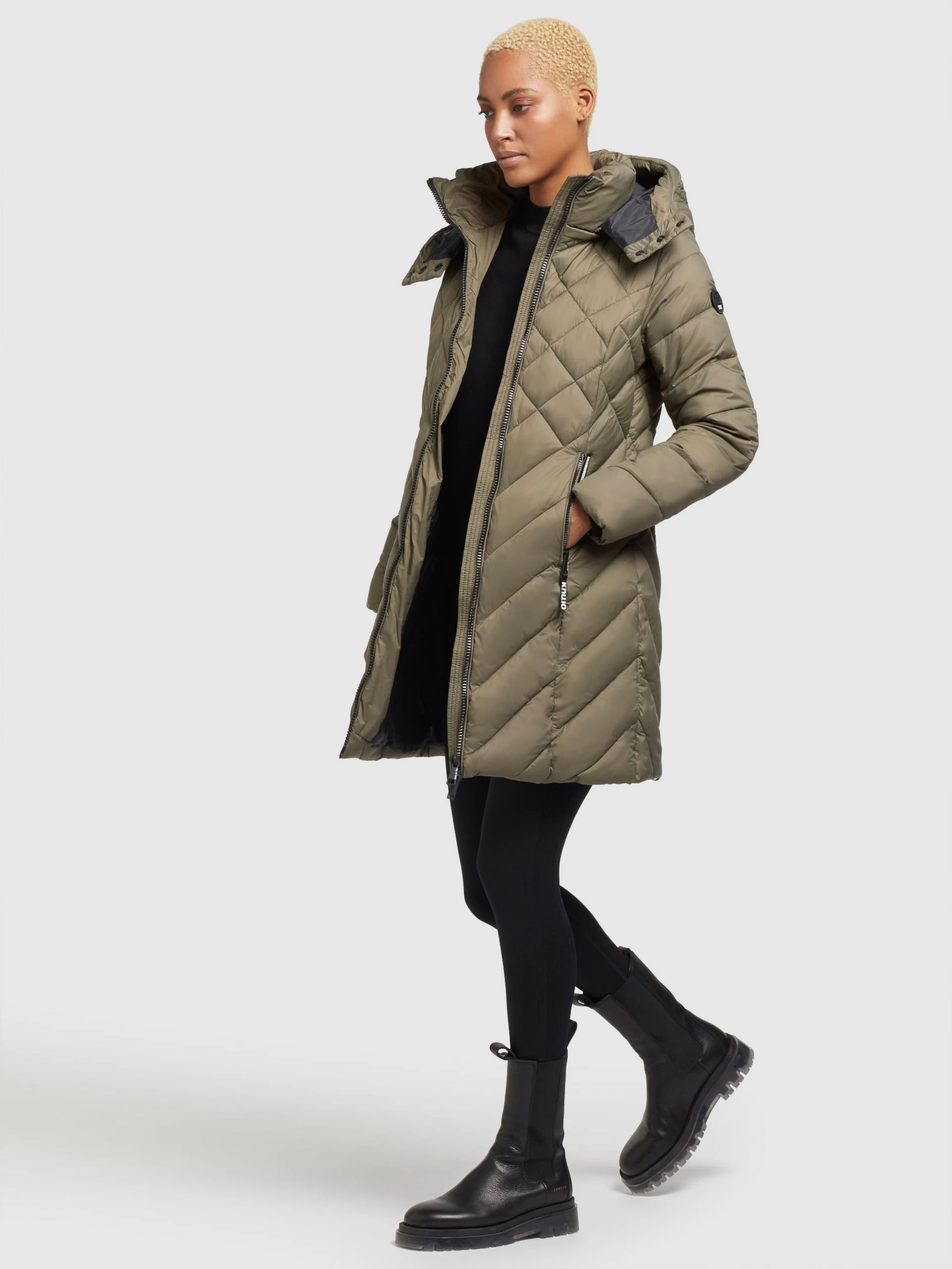 Khujo Tussenmantels Tussenmantel Aneth Dames Kaki 8 Khujo Tussenmantels Tussenmantel Aneth Dames Kaki - Afbeelding 6