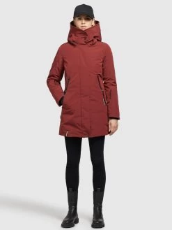 Khujo Winterjassen Winterjas Viona 3 Dames Roestrood -Khujo ef071a5229469557b31ab3558c3a0edb