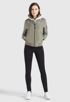 Khujo Winterjassen Winterjas LARIFA Dames Kaki -Khujo fbb97572ce724ab586835ec3af27ad43