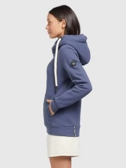 Khujo Hoodies Sweatshirt Rhabea Dames Blauw -Khujo fe0c7a3aba9256e0c1756f10d0cc139f